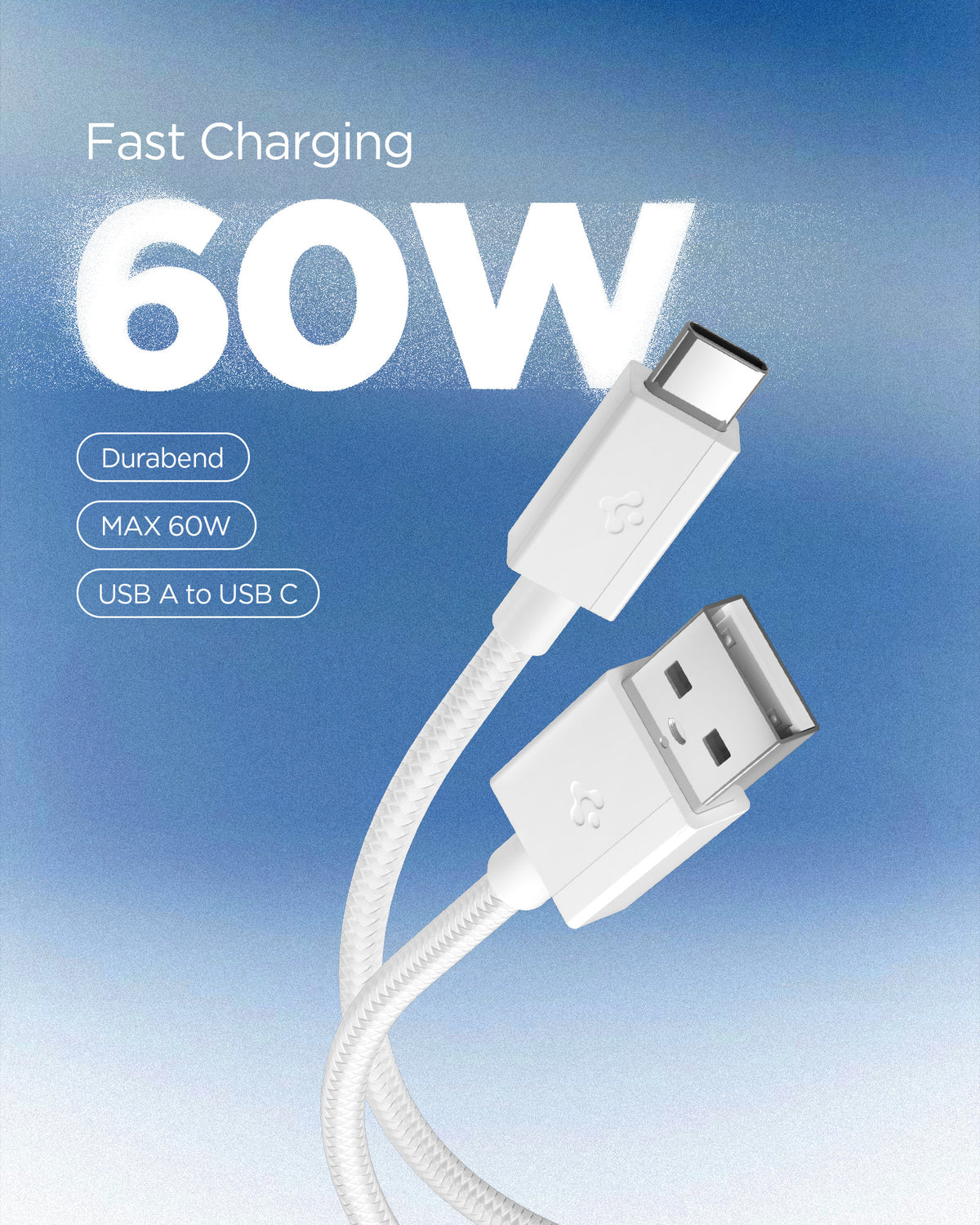 White Spigen EB6015AC 60W cable feature 2: 60W charging specification