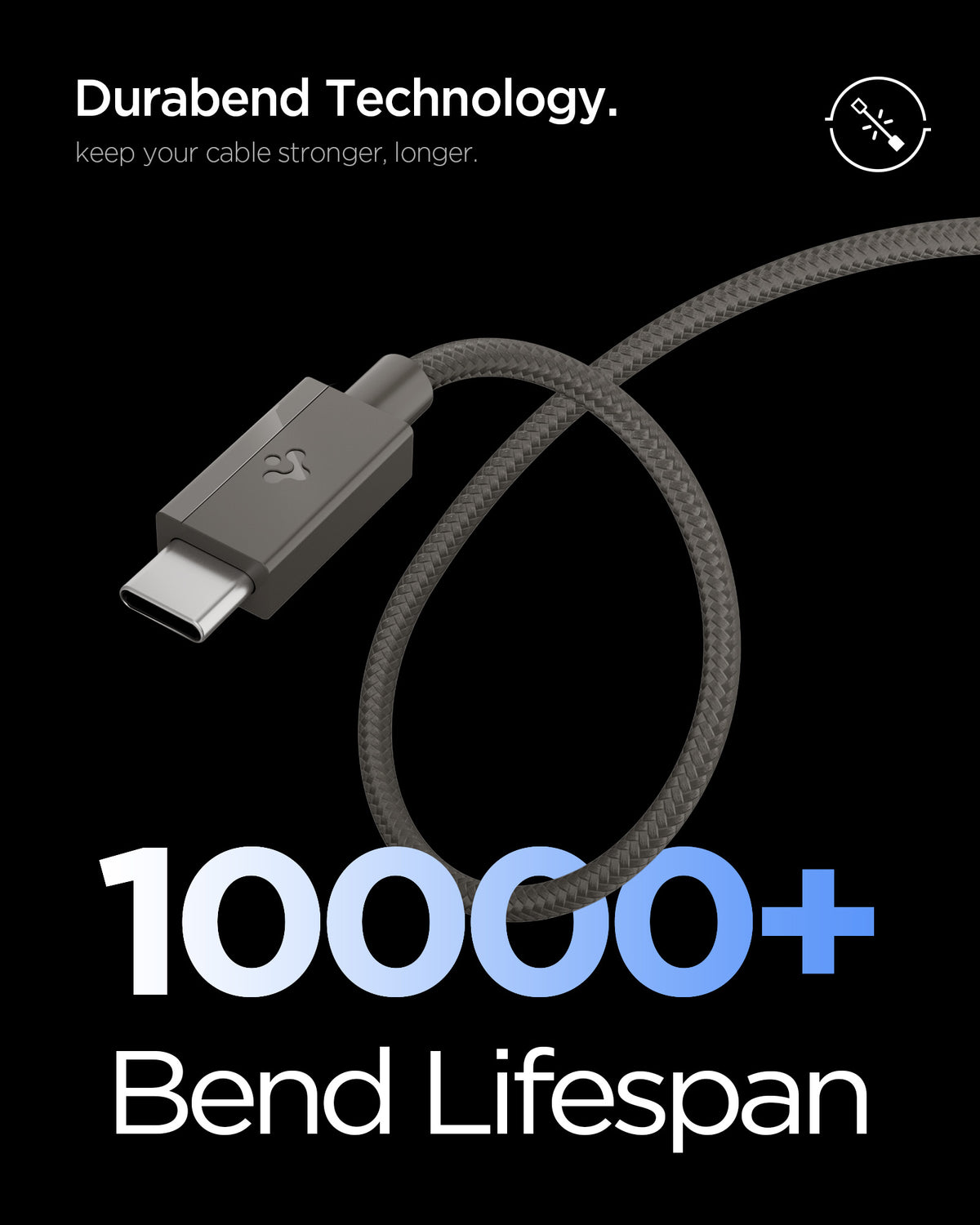 Gunmetal Spigen EB6015CC 60W USB-C cable feature 2: 60W charging specification