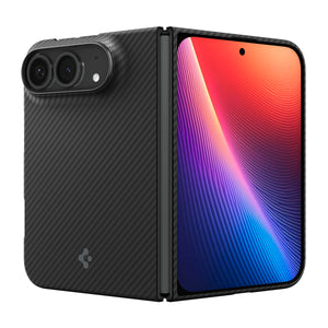 Spigen iPhone Duo Air Skin Aramid MagFit - Case with phone unfolded
