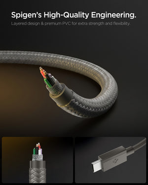 Gunmetal Spigen EB6015CC 60W USB-C cable feature 4: 480Mbps data transfer