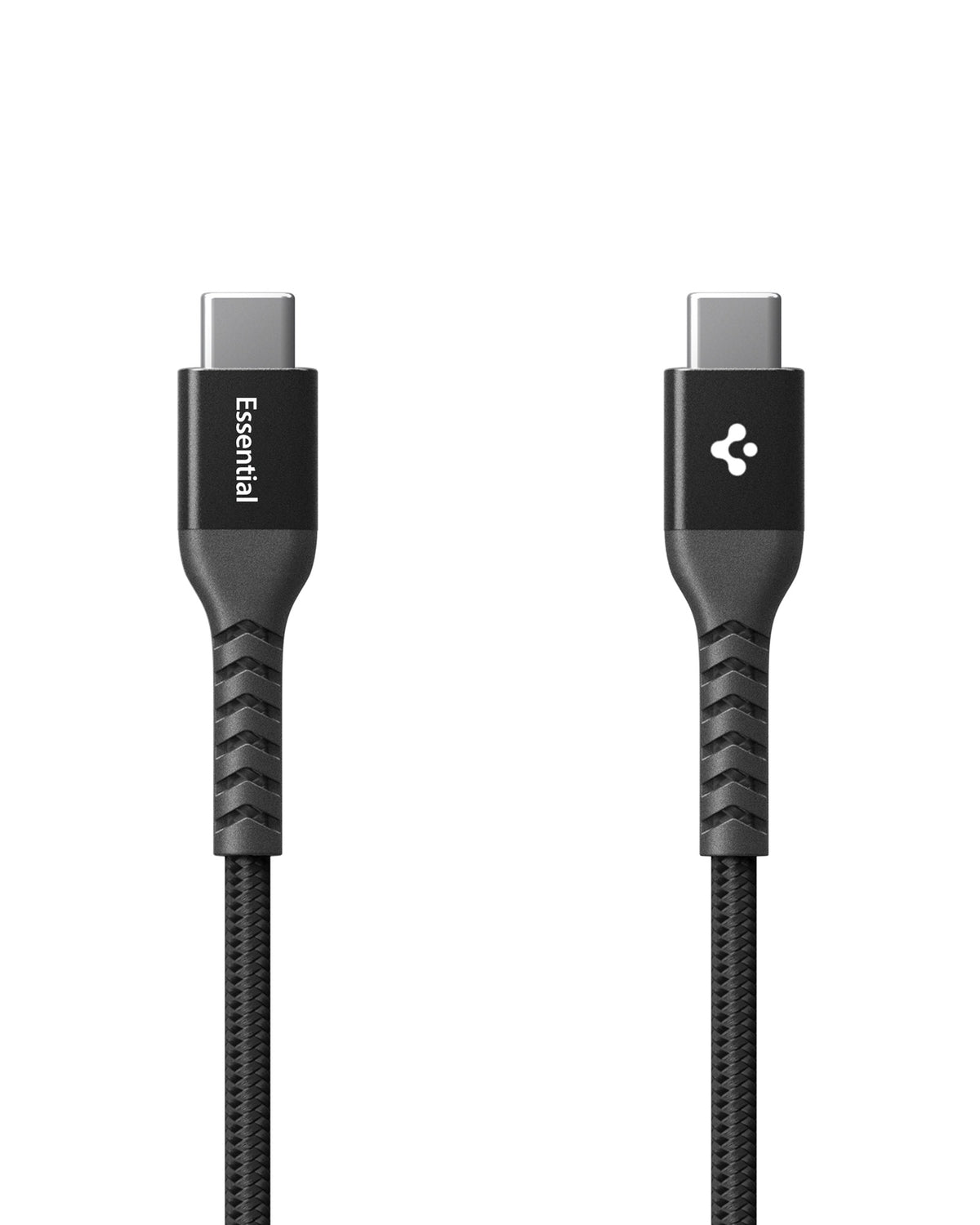 Black Spigen EB10010CCA 100W cable feature 1: connector and 1m cable view