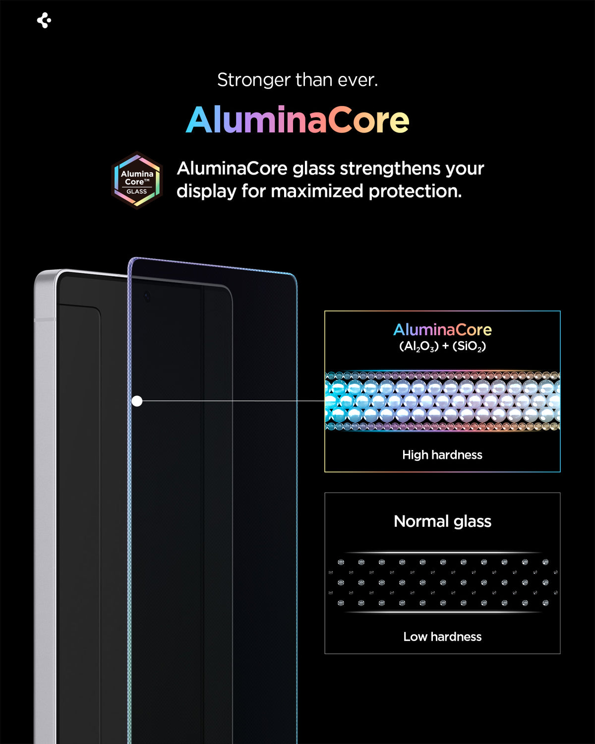 Spigen Galaxy S26 EZ Fit Pro HD Privacy – AluminaCore glass structure
