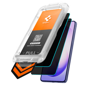 Spigen Galaxy S26 EZ Fit Pro HD Privacy – privacy glass and phone view