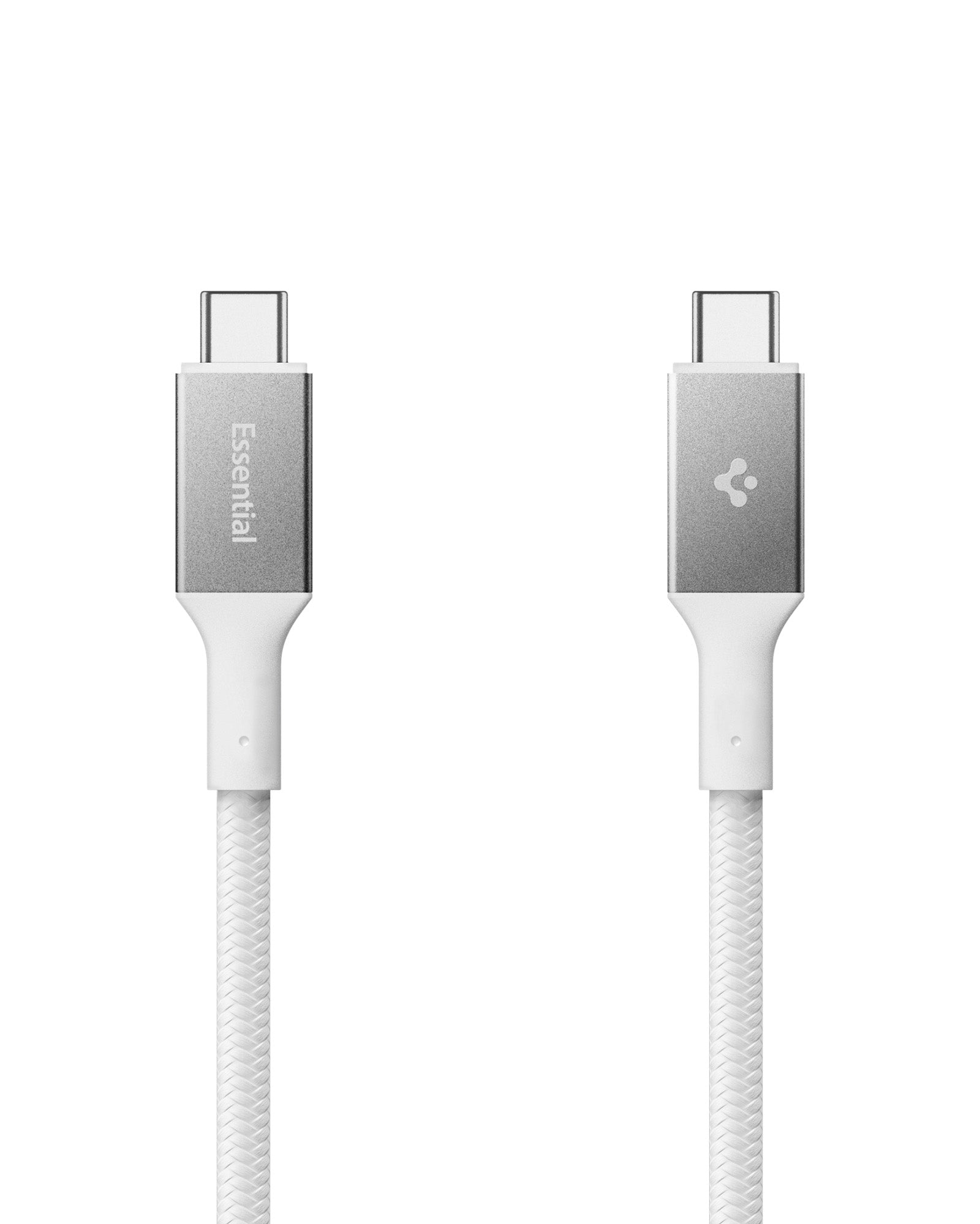 White Spigen EB24015CC 240W USB-C cable feature 1: connector and 1.5m cable view