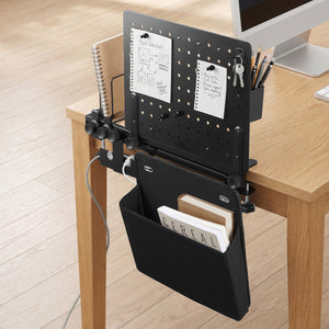 Spigen LD406 organizer mounted upright beside a home office desk