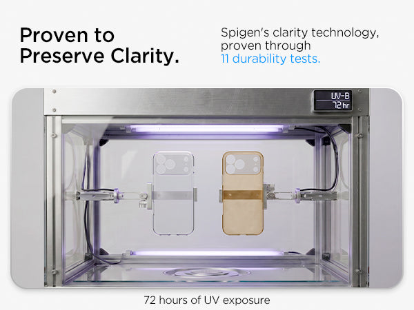Spigen iphone 18 pro case ultra hybrid - Clarity UV exposure test