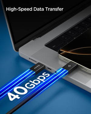 Black Spigen EB24015CC 240W USB-C cable feature 4: 40Gbps data transfer