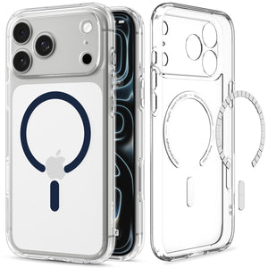 Spigen iPhone 18 Pro Ultra Hybrid (MagFit) - Clear Deep Blue - product view 1