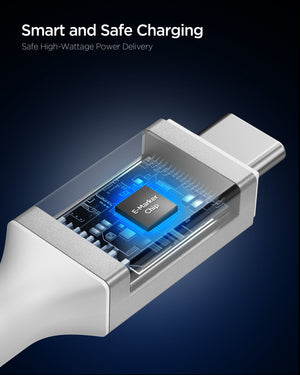 White Spigen EB24015CC 240W USB-C cable feature 3: smart charging control