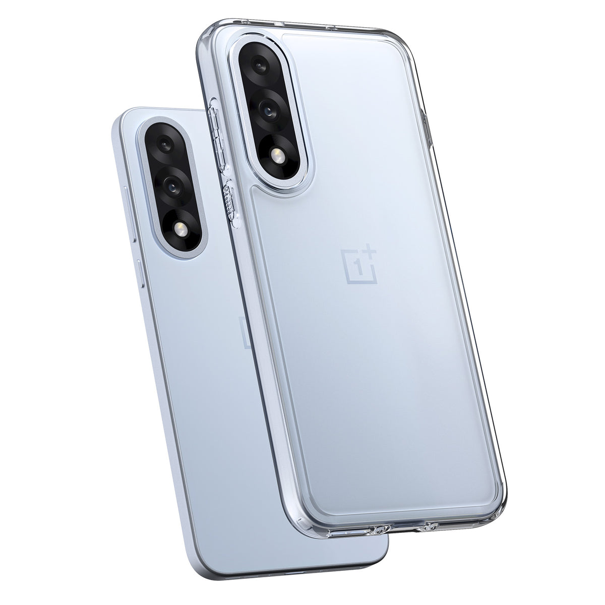 Angled rear views of the Crystal Clear Ultra Hybrid case for OnePlus Nord 5 5G