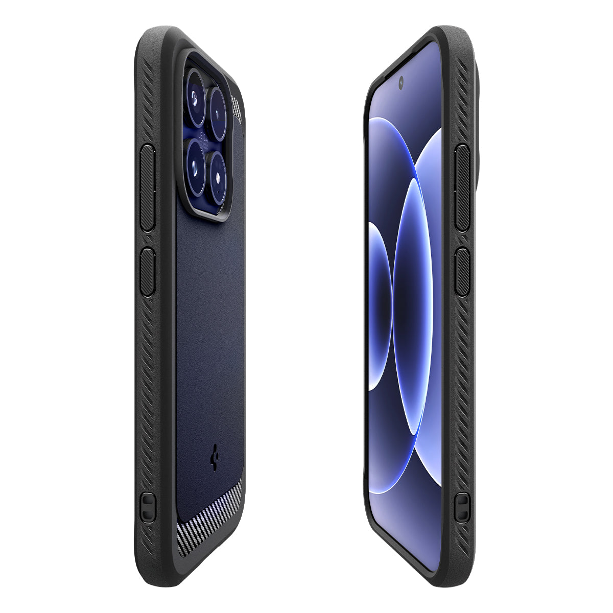 Raised screen and camera edges on Spigen Rugged Armor for Xiaomi 17