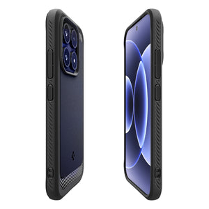 Raised screen and camera edges on Spigen Rugged Armor for Xiaomi 17