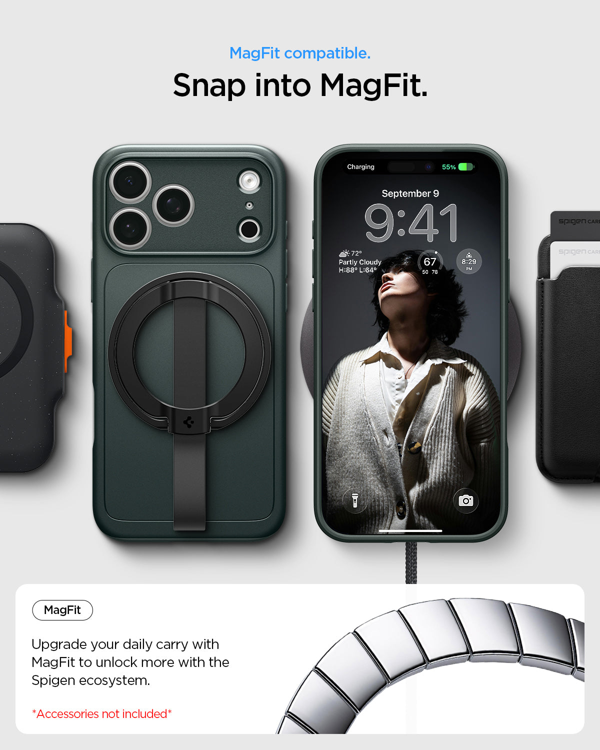 Spigen iPhone 18 Pro Max Thin Fit (MagFit) - Abyss Green - feature illustration 59
