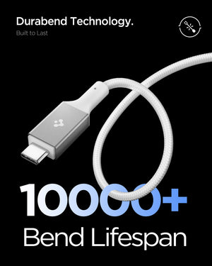 White Spigen EB10015CC 100W USB-C cable feature 5: DuraBend construction