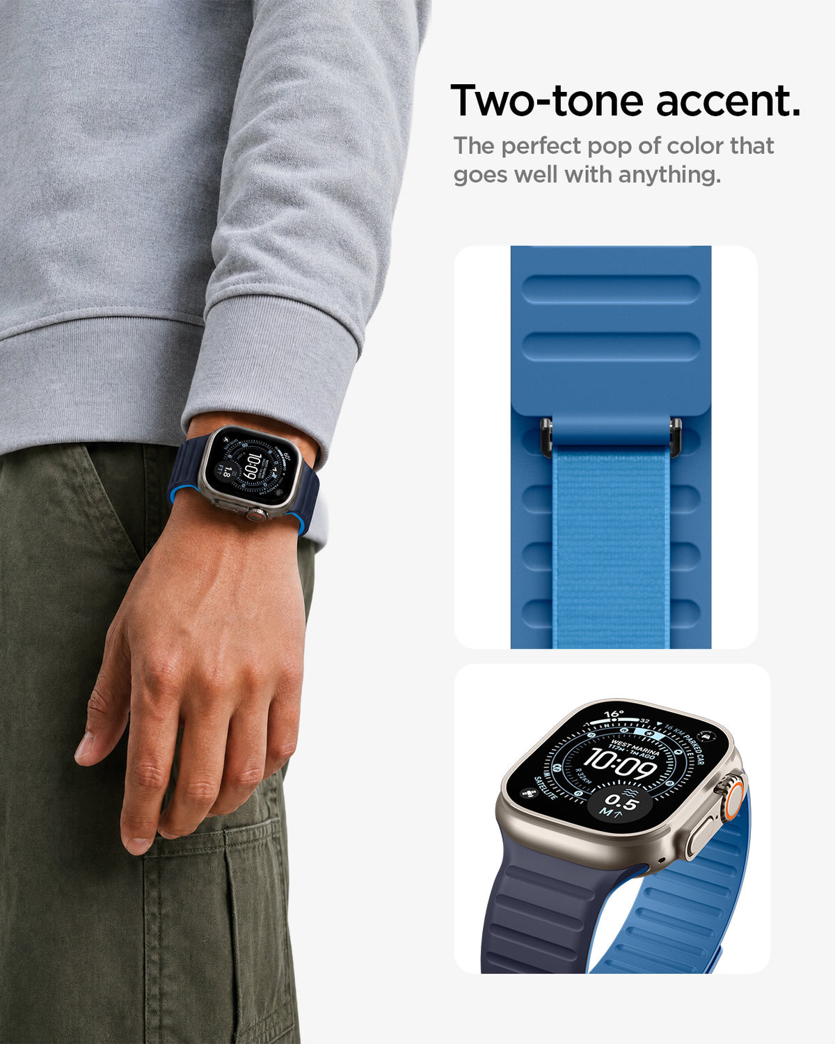 Active Navy Blue Athlex Air M two-tone colour detail