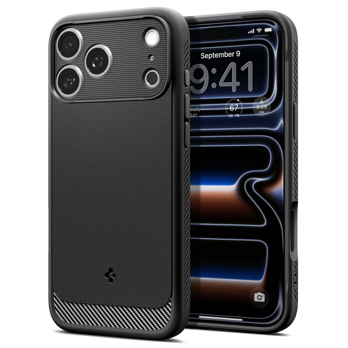 Spigen iPhone 18 Pro Rugged Armor (MagFit) - Matte Black - product view 3