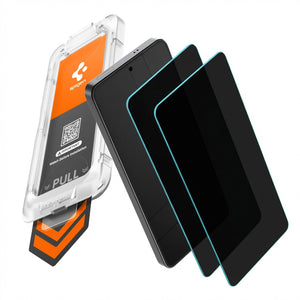 Spigen Galaxy S26 EZ Fit Pro HD Privacy – two glass protectors and alignment tray