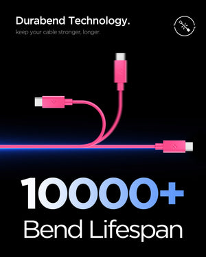 Pink Spigen EB6010CC 60W cable feature 3: smart charging control