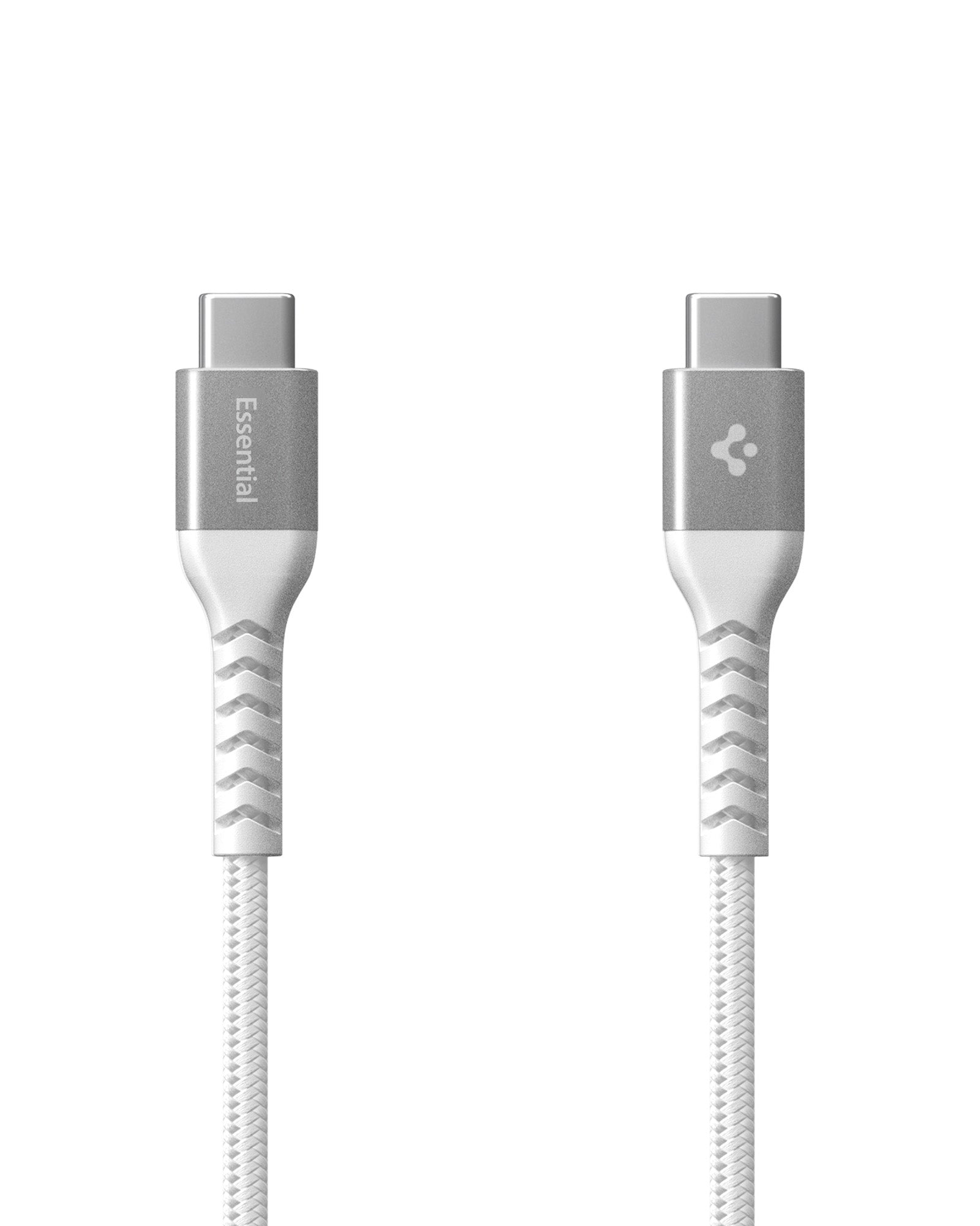 White Spigen EB10010CCA 100W cable feature 1: connector and 1m cable view