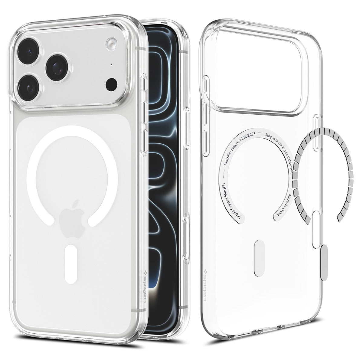 Spigen iPhone 18 Pro Liquid Crystal MagFit - Clear White - product view 1