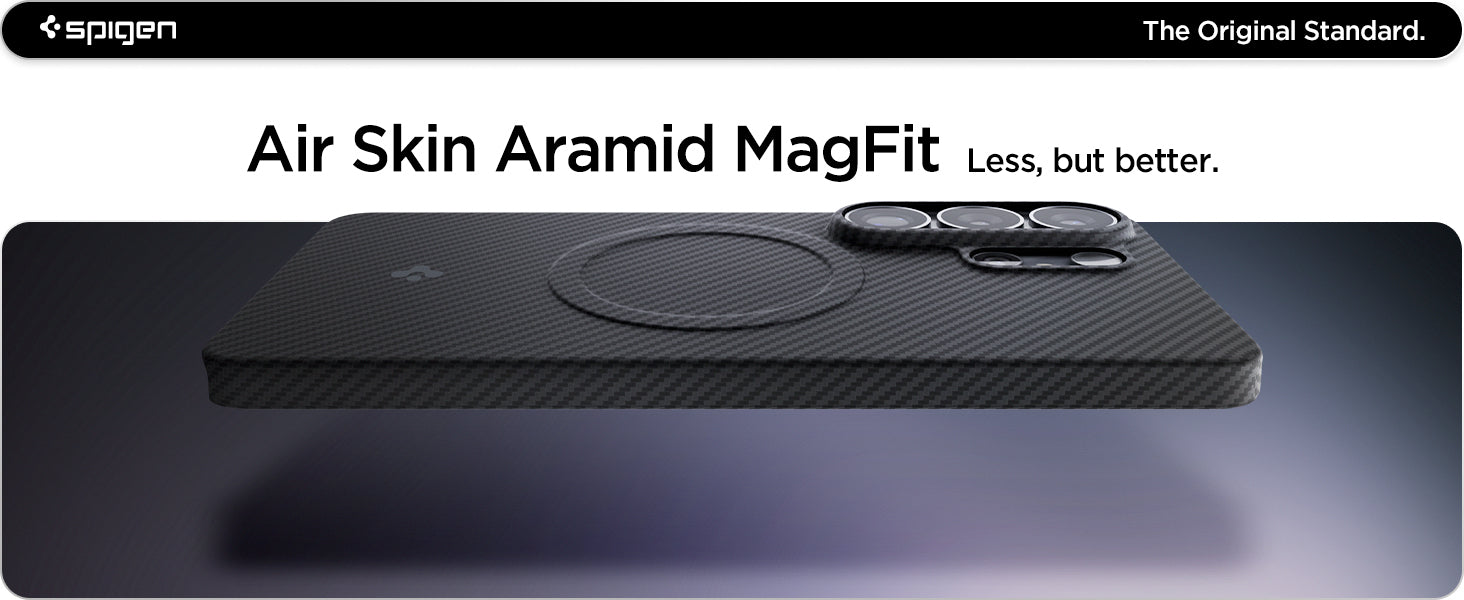 Spigen Galaxy S26 Ultra Case – Air Skin Aramid MagFit – Black – slim aramid case overview