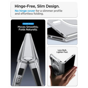 Spigen iPhone Duo Air Skin MagFit open-hinge design and slim folding profile