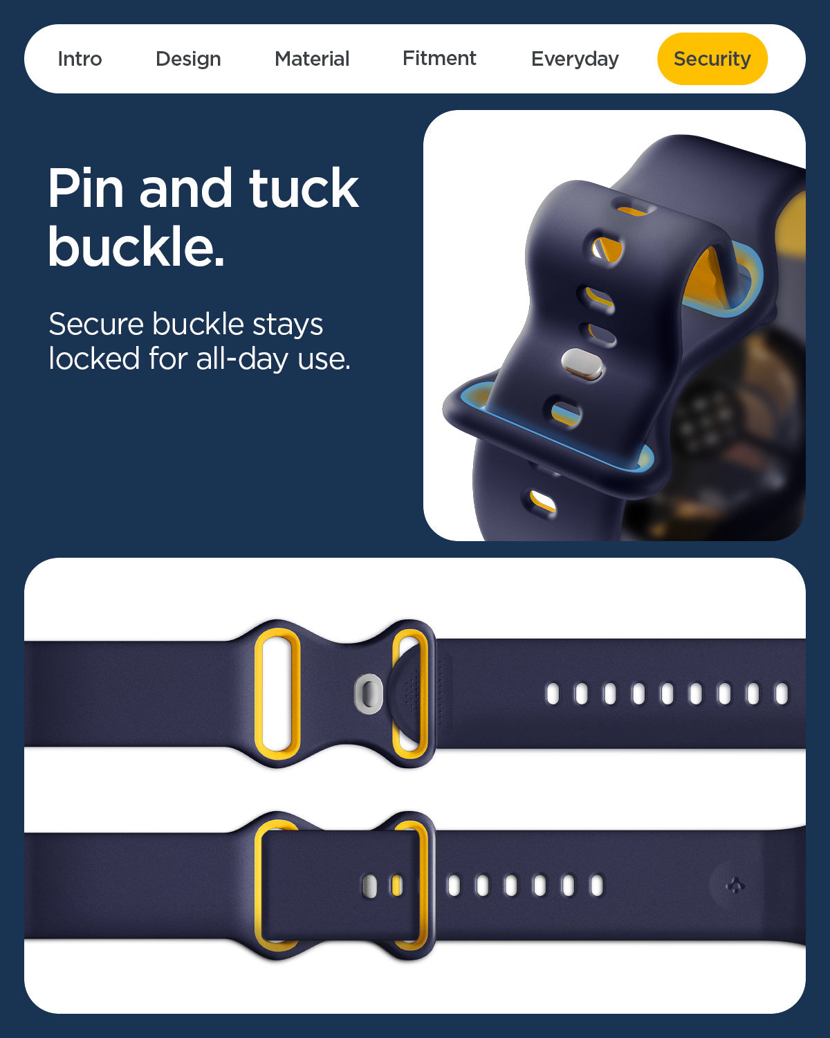 Spigen Google Pixel Watch 5 (45mm) Band – Nano Pop - Blueberry Navy - official image 10