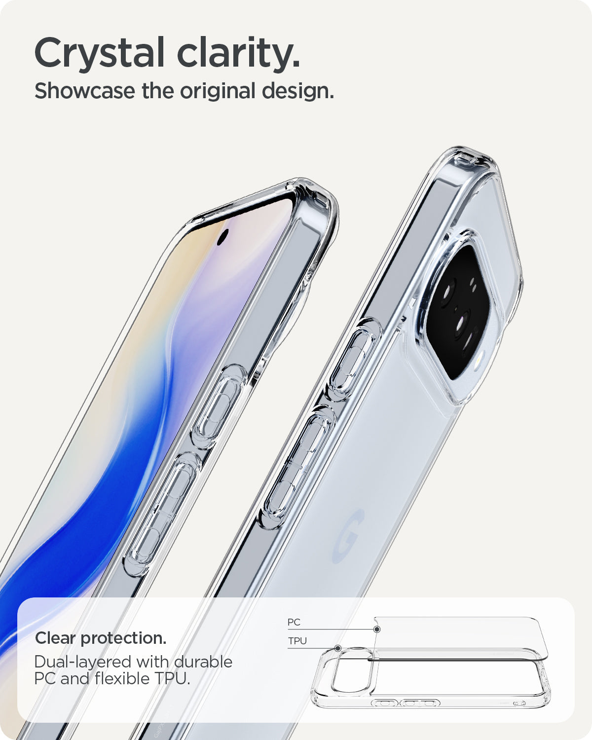 Spigen Pixel 10 Pro / Pixel 10 Case – Ultra Hybrid – Crystal Clear product image 11