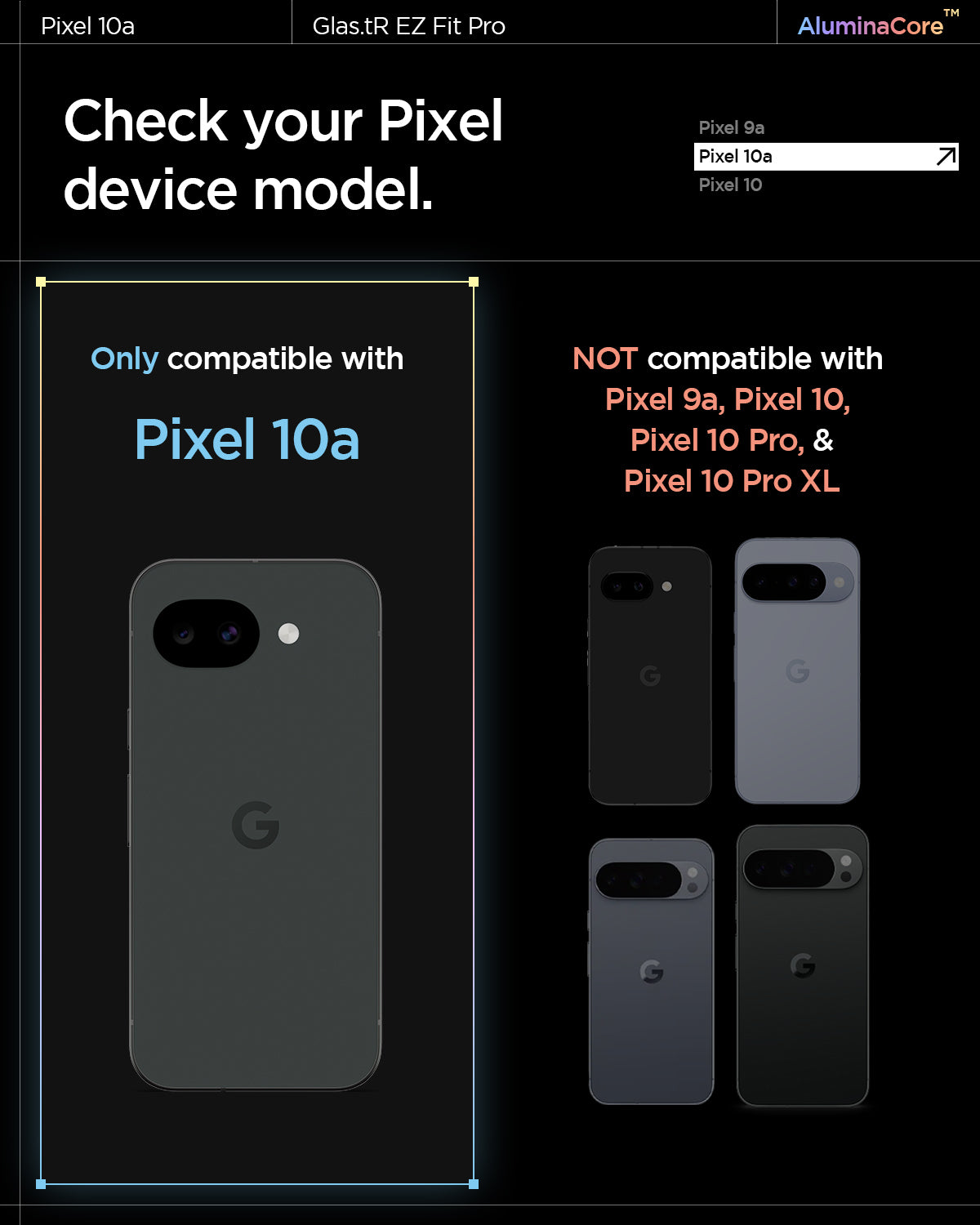 Spigen Pixel 10a Screen Protector GLAS.tR EZ Fit Pro (2P) view 12