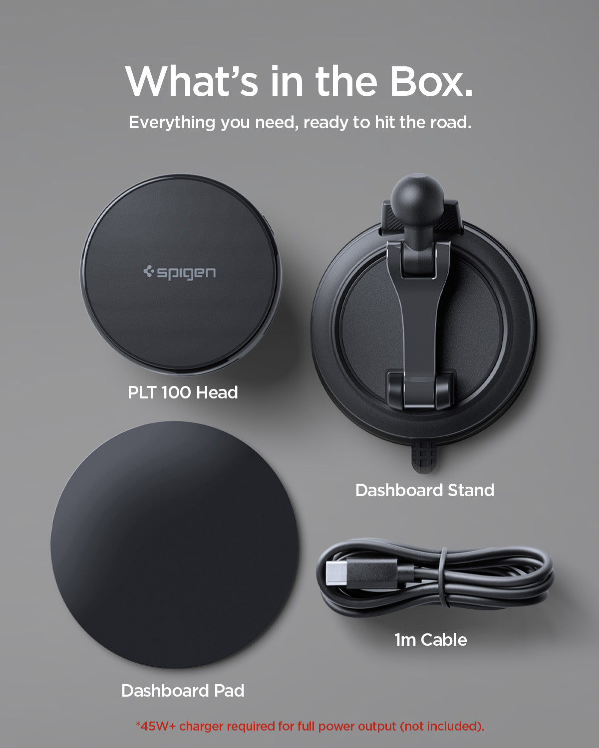 Spigen Universal Dashboard Wireless Charger – PLT100 (MagFit) — fit, construction or installation view 13