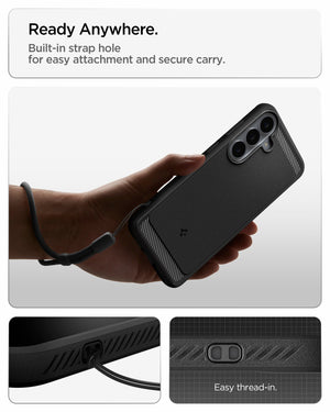Spigen Galaxy S26 FE Case + Screen Protector – Rugged Armor installation or package detail 10