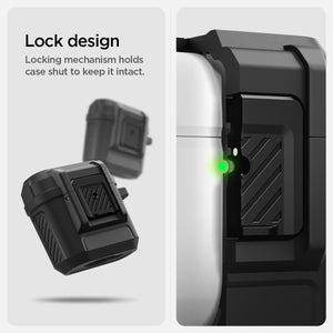 Spigen Lock Fit AirPods 5 and AirPods 4 case in Matte Black view 18