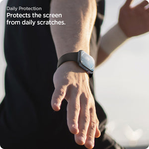 AFL08579 - Apple Watch 10 (46mm) EliteShield EZ Fit in Clear showing the daily protection. Protects the screen from daily scratches