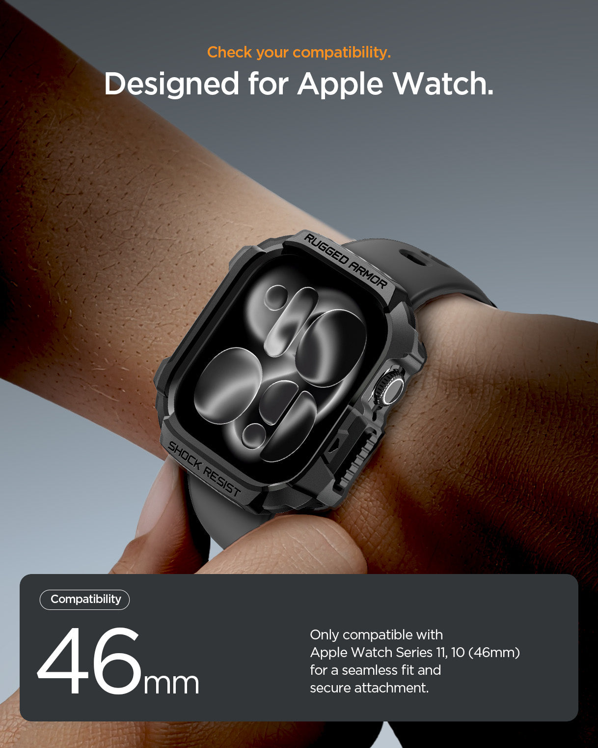 Official 46mm compatibility guide for Rugged Armor 2