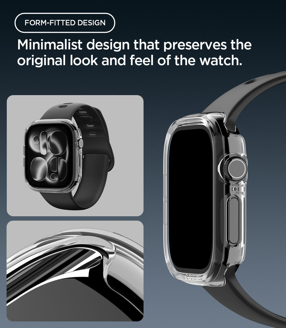 Spigen Apple Watch Series 12 42mm Thin Fit Crystal Clear – slim fitted profile