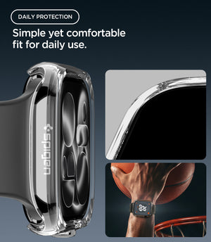 Spigen Apple Watch Series 12 42mm Thin Fit Crystal Clear – raised protective edges