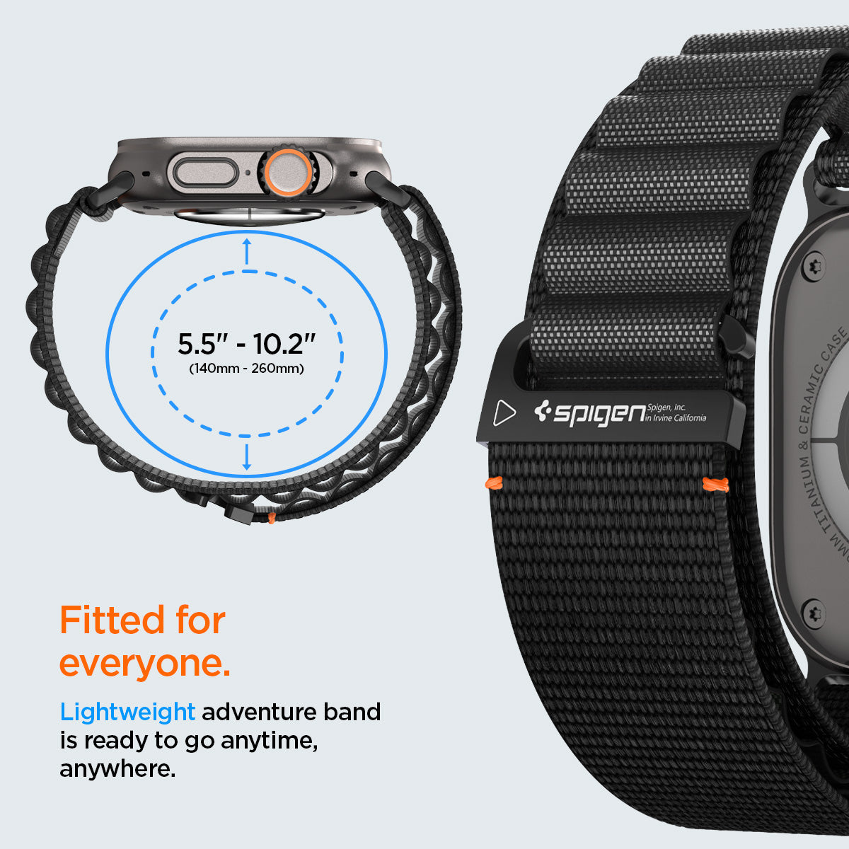 Spigen Apple Watch Band WBF1 Watch Band Compatible with Ultra 3/2/1 (49mm), Series 11/10 (46mm), 9/8/7 (45mm), 6/5/4
