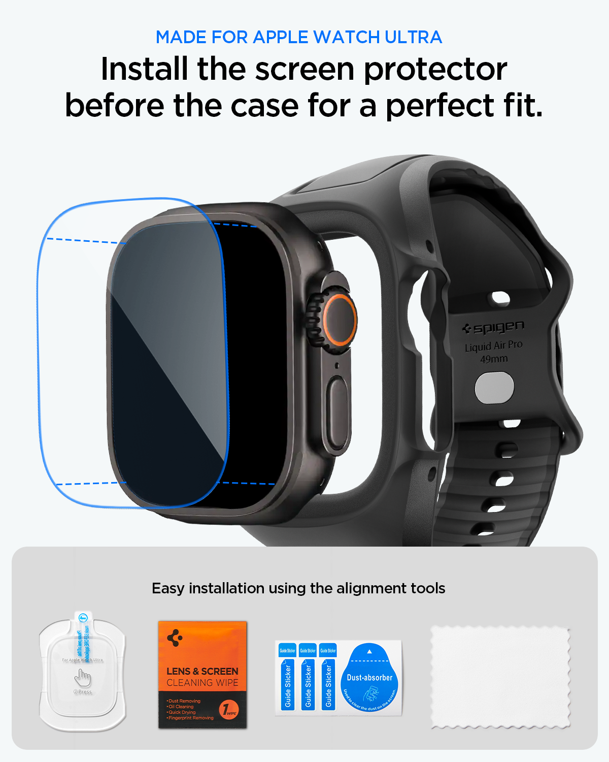 Liquid Air Pro + Screen Protector Apple Watch Ultra 3/2/1 (49mm) product and feature view 16
