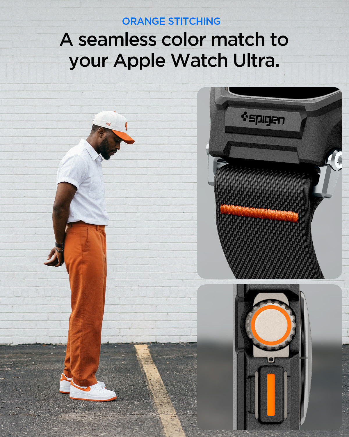 Spigen Apple Watch Ultra 3 / 2 / 1 (49mm) Case + Band – Lite Fit Pro with Glass — fit, construction or installation view 12