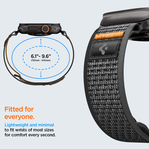Active Black Orange Spigen Athlex Air 2 Apple Watch band product and feature view 13
