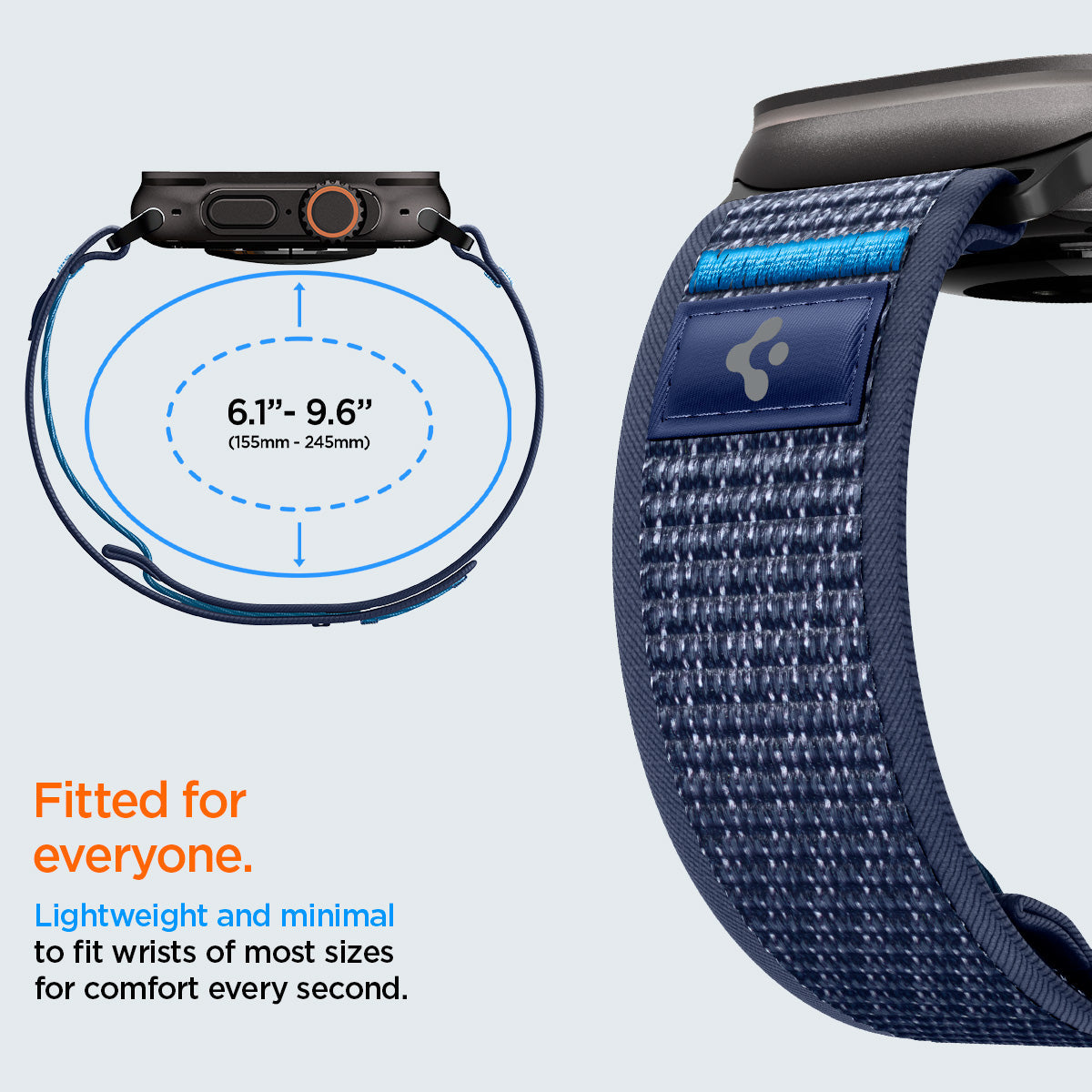 Active Navy Blue Spigen Athlex Air 2 Apple Watch band product and feature view 13