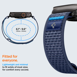 Active Navy Blue Spigen Athlex Air 2 Apple Watch band product and feature view 13