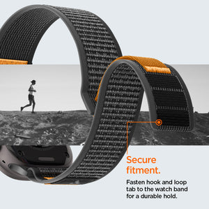 Active Black Orange Spigen Athlex Air 2 Apple Watch band product and feature view 17