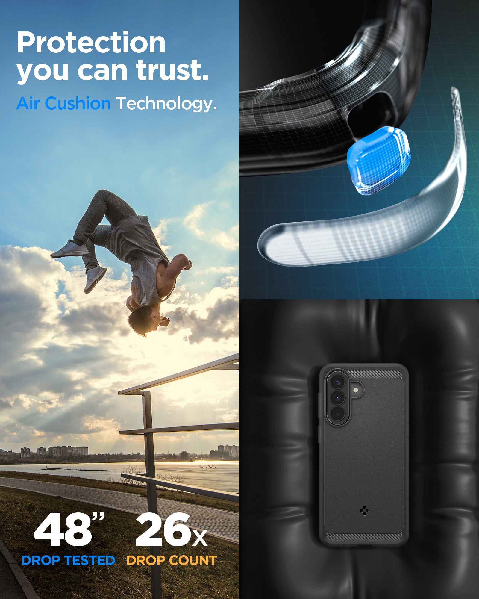 Spigen Galaxy A57 5G Case Rugged Armor view 17