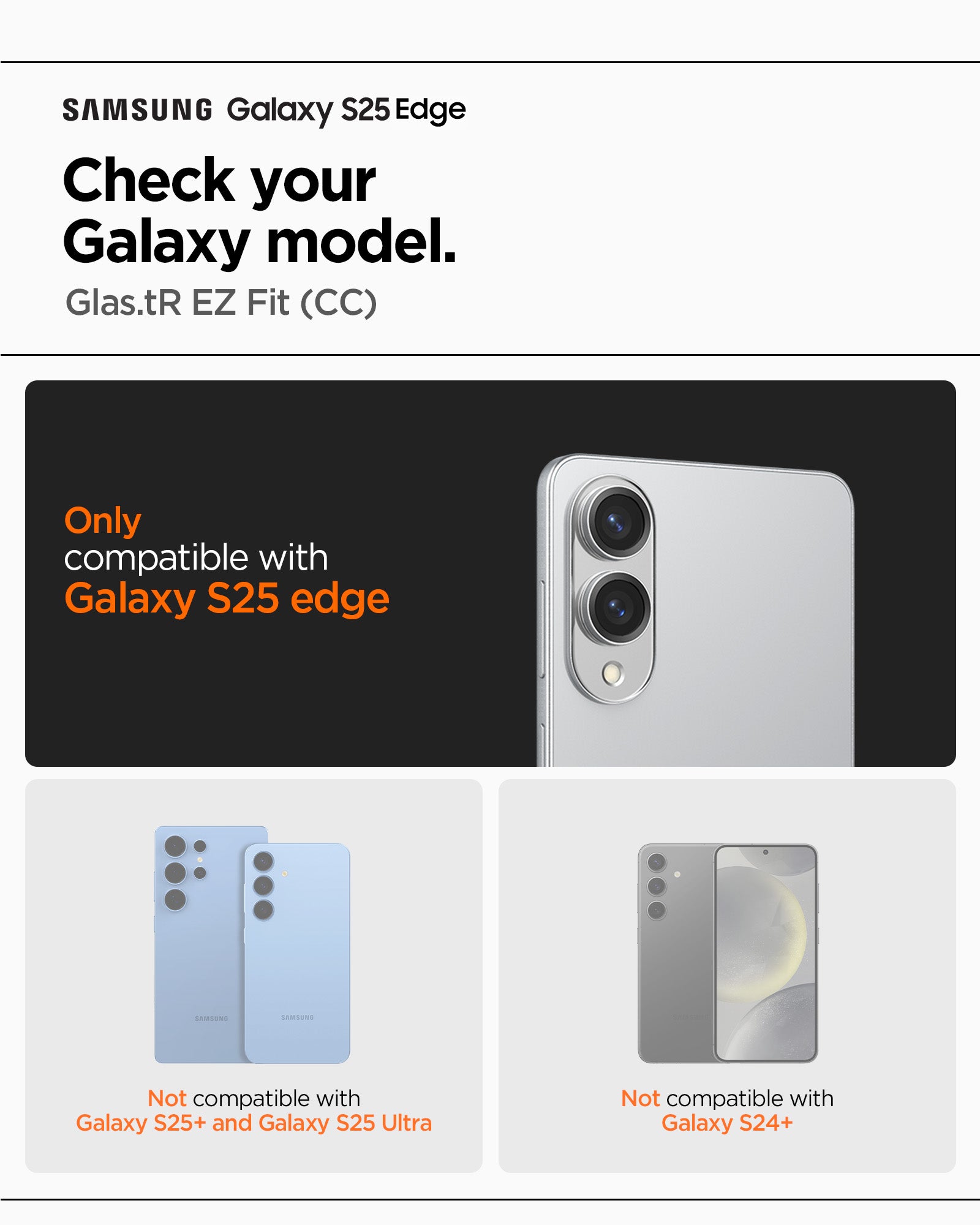 Spigen Samsung Galaxy S25 Edge Screen Protector GLAS.tR EZ Fit Pro [2 Pack] view 14