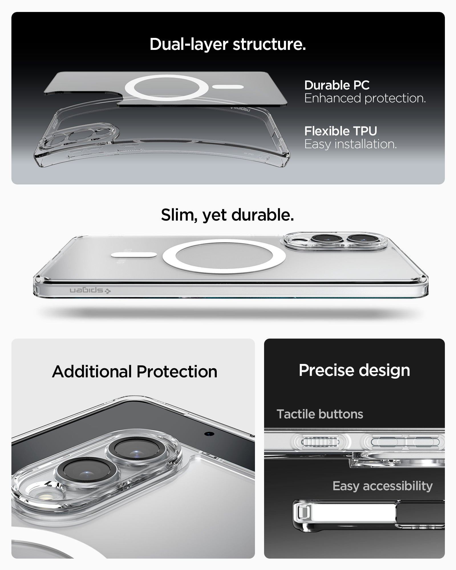 Spigen Galaxy S25 Edge Case Ultra Hybrid (MagFit) view 6