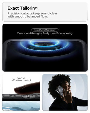 Spigen Galaxy S26 Case Ultra Hybrid Zero One (Mag Fit) Black showing exact tailoring. precision cutouts keep sound clear with smooth balanced flow