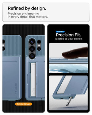 Spigen Slim Armor CS Light Blue built-in wallet feature