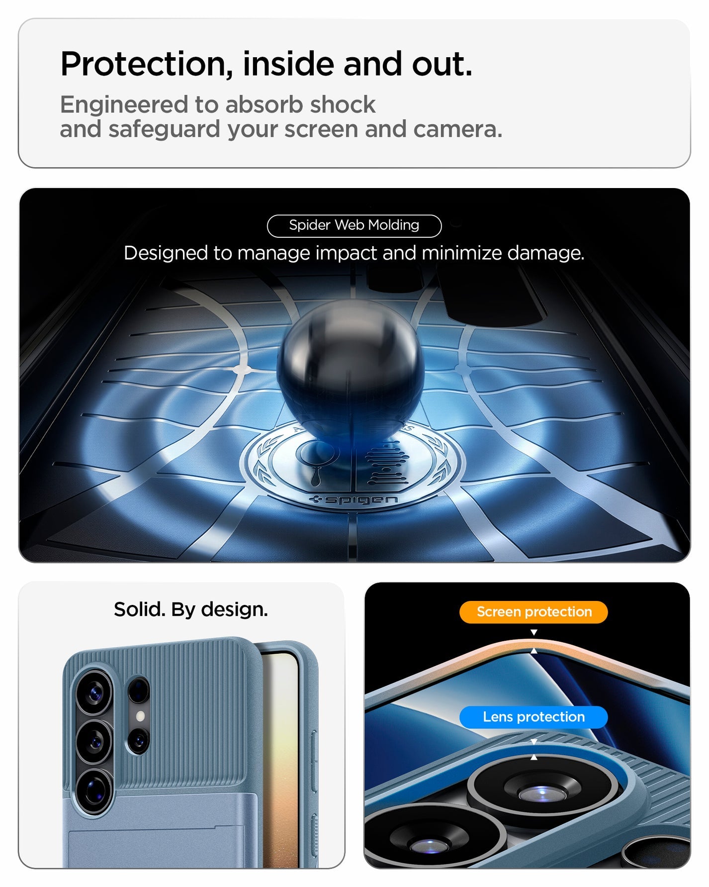 Spigen Slim Armor CS Light Blue raised edge protection
