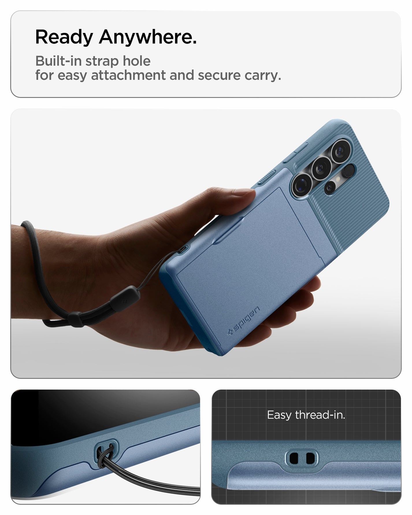 Spigen Slim Armor CS Light Blue S Pen compatible design